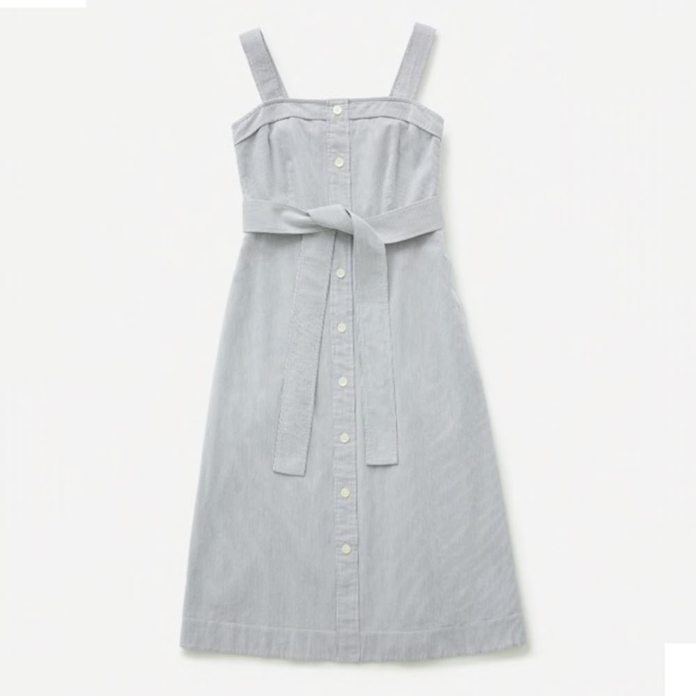 Everlane Midi Cotton Weave Tank Dress